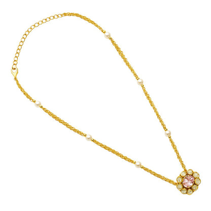 Kundan Polki Pendant Necklace 18K Gold Over Brass Jewelry for Women PGN1001