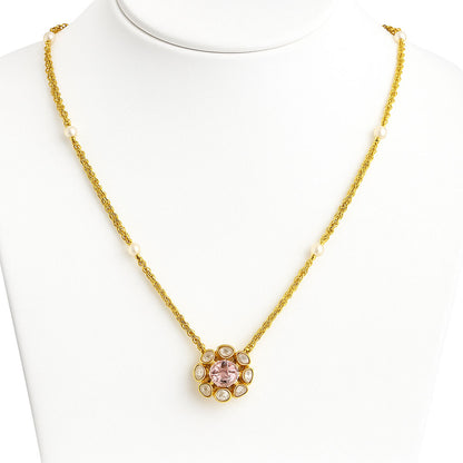 Kundan Polki Pendant Necklace 18K Gold Over Brass Jewelry for Women PGN1001