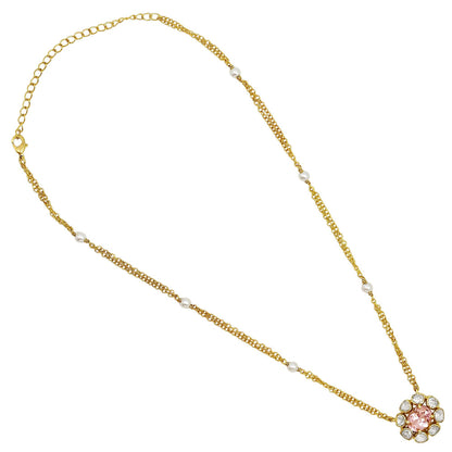 Kundan Polki Pendant Necklace 18K Gold Over Brass Jewelry for Women PGN1001