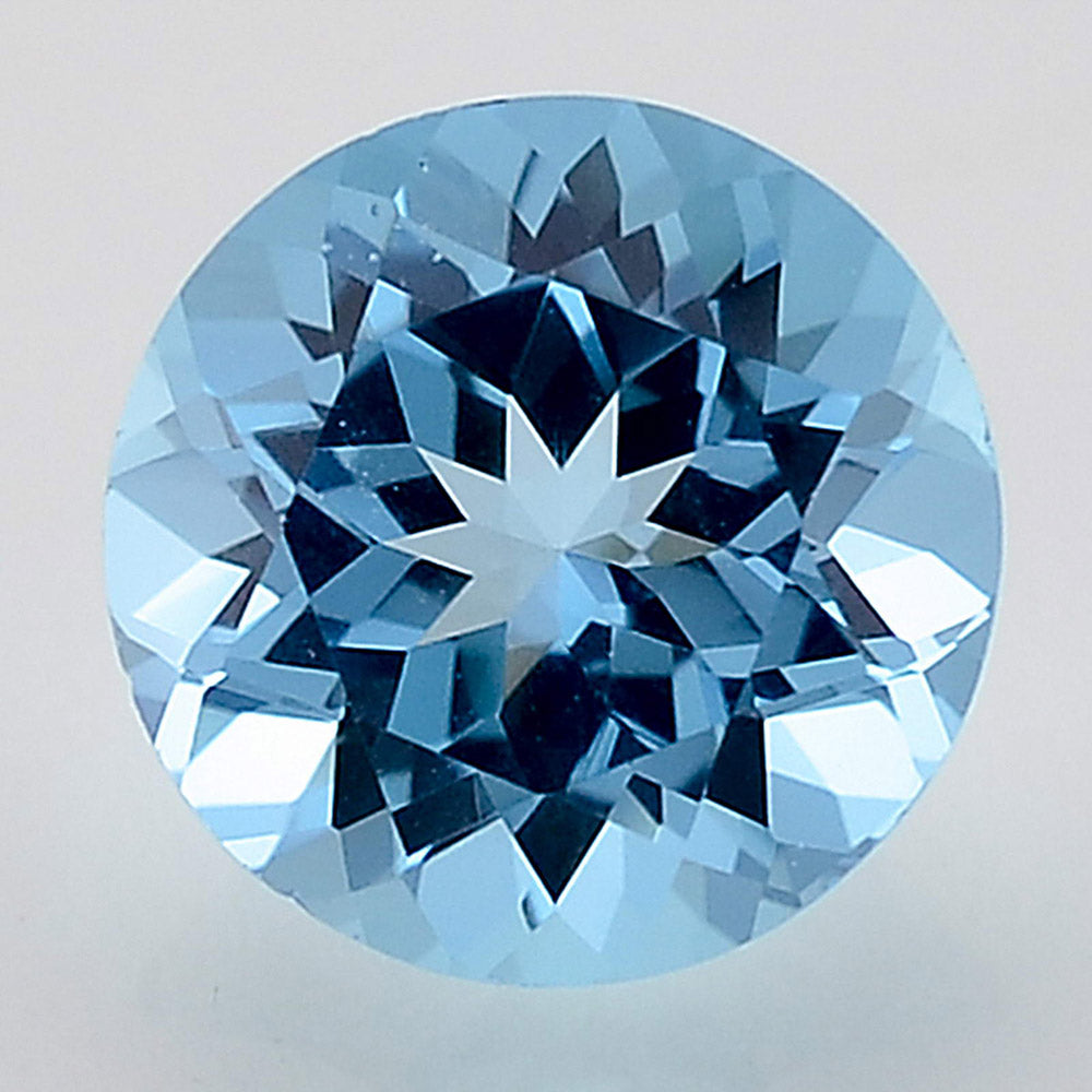 Natural Swiss Blue Topaz Round Shape Standard Cut Loose Gemstone SBT1001