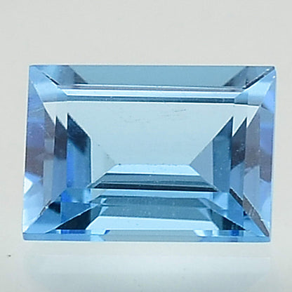 Natural Swiss Blue Topaz Baguette Shape Standard Cut Loose Gemstone SBT1027
