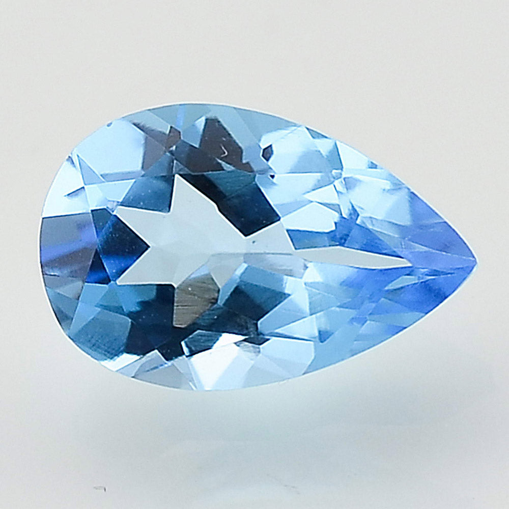 Natural Swiss Blue Topaz Pears Shape Standard Cut Loose Gemstone SBT1029