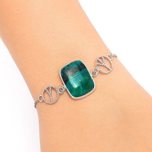 Piece - Natural Azurite Chrysocolla Bracelet B-1005 SDB1866