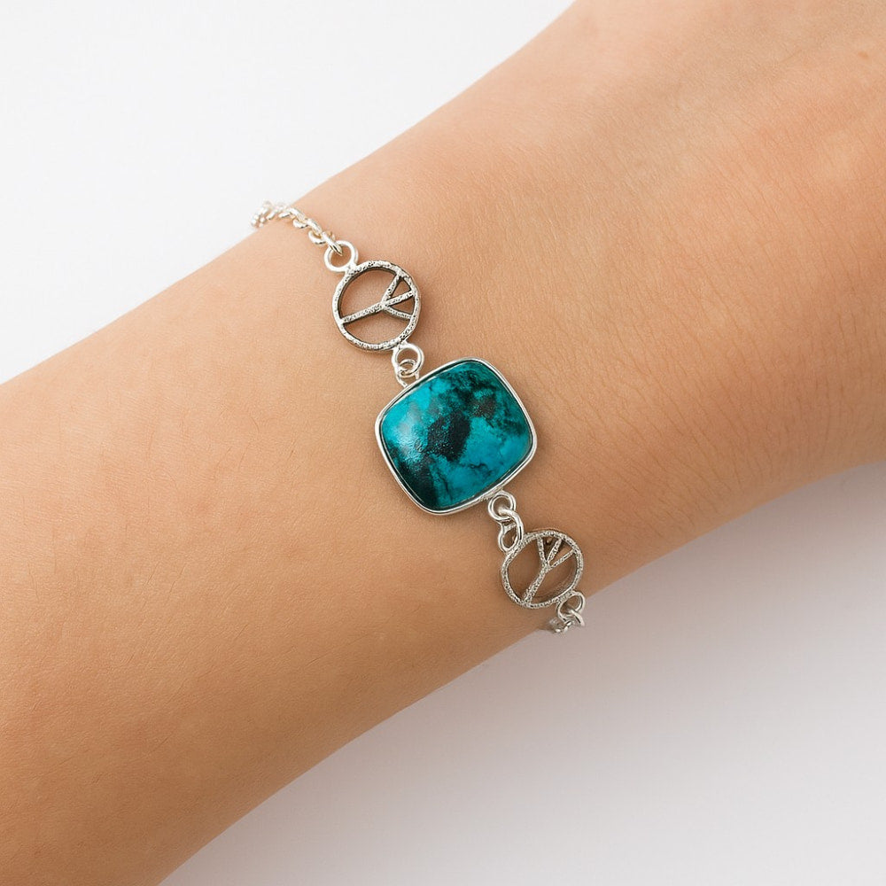 Piece - Natural Azurite Chrysocolla Bracelet B-1005 SDB1923