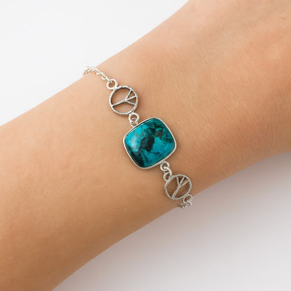 Piece - Natural Azurite Chrysocolla Bracelet B-1005 SDB1923