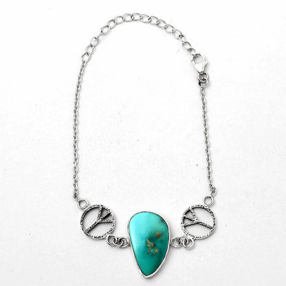 Tree Of Life - Natural Rare Turquoise Nevada Aztec Mt Bracelet B-1005 SDB1951