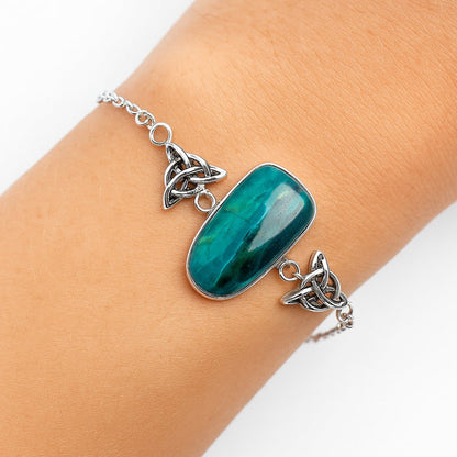 Celtic - Natural Azurite Chrysocolla Bracelet B-1031 SDB1953