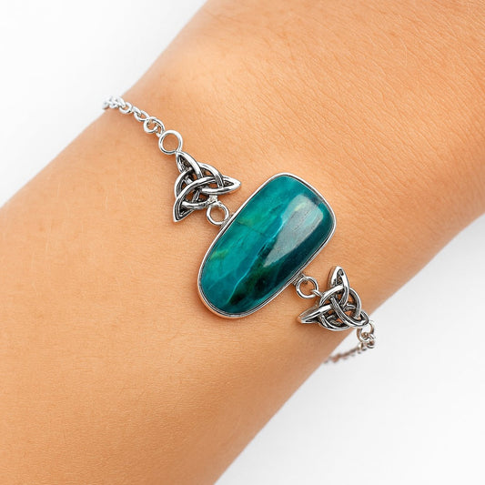 Celtic - Natural Azurite Chrysocolla Bracelet B-1031 SDB1953