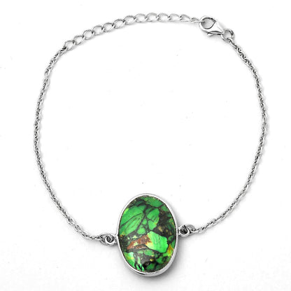 Natural Green Matrix Turquoise Bracelet B-1023 SDB2686
