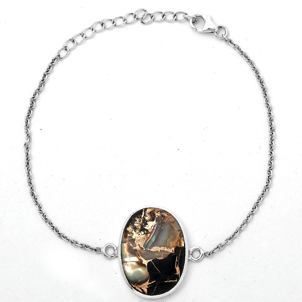 Natural Copper Abalone Shell Bracelet B-1023 SDB2735