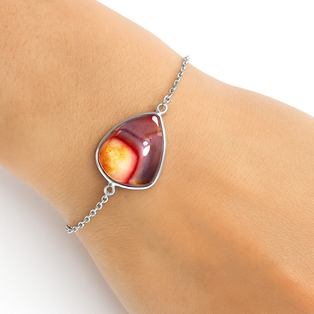 Natural Red Mookaite Bracelet B-1023 SDB2765