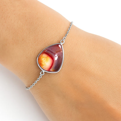 Natural Red Mookaite Bracelet B-1023 SDB2765