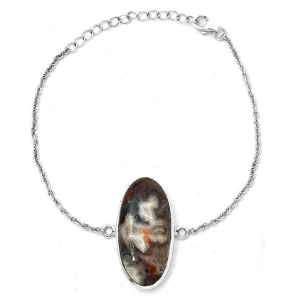 Natural Laguna Lace Agate - Mexican Bracelet B-1023 SDB2786