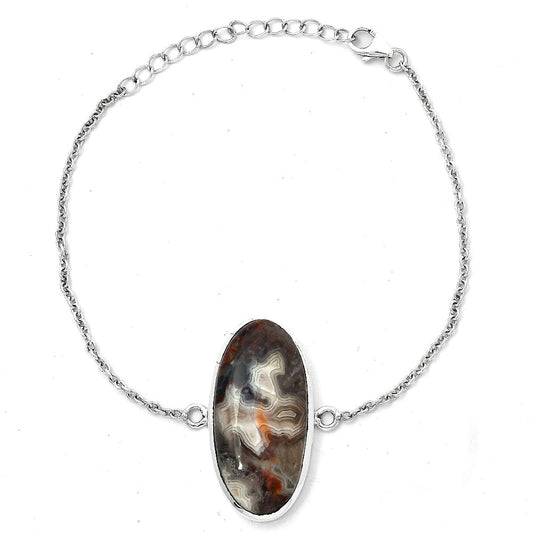 Natural Laguna Lace Agate - Mexican Bracelet B-1023 SDB2786