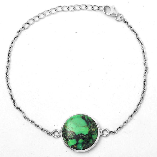Natural Green Matrix Turquoise Bracelet B-1023 SDB2803