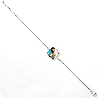 Natural Shell In Black Blue Turquoise Bracelet B-1023 SDB2816