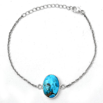 Natural Kingman Turquoise With Pyrite Bracelet B-1023 SDB2858