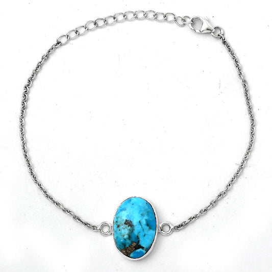 Natural Kingman Turquoise With Pyrite Bracelet B-1023 SDB2858
