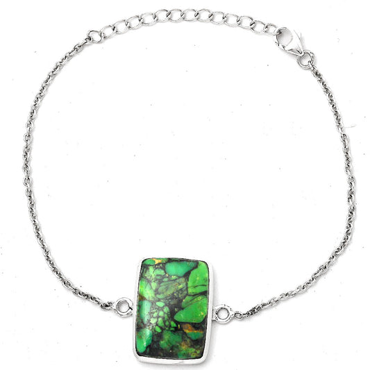 Natural Green Matrix Turquoise Bracelet B-1023 SDB2930