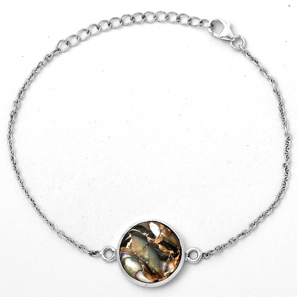 Natural Copper Abalone Shell Bracelet B-1023 SDB2933