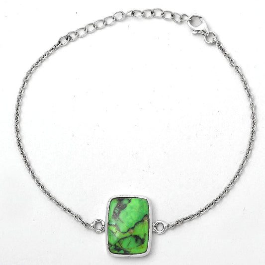 Natural Green Matrix Turquoise Bracelet B-1023 SDB2949