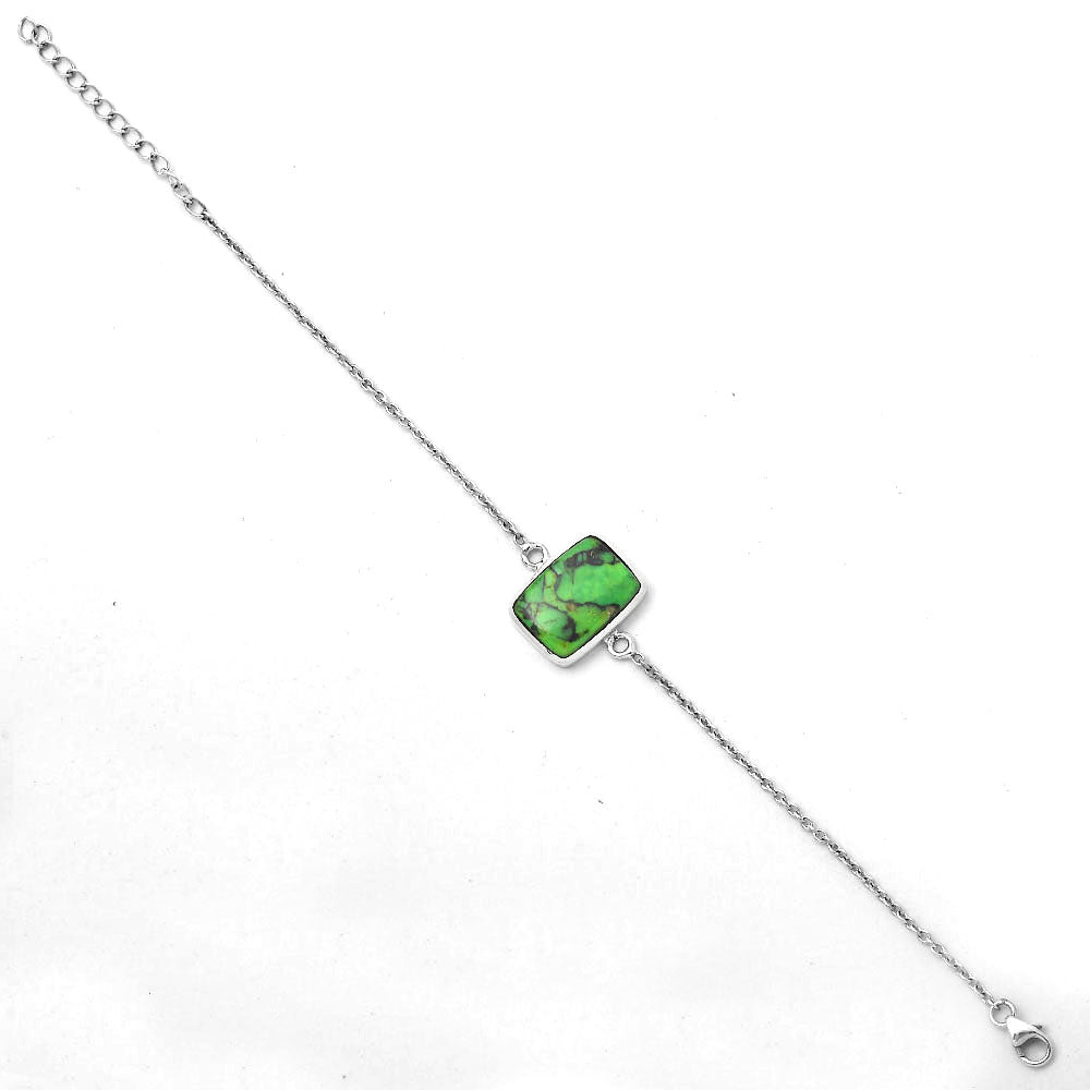 Natural Green Matrix Turquoise Bracelet B-1023 SDB2949