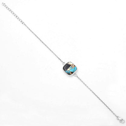 Natural Shell In Black Blue Turquoise Bracelet B-1023 SDB2993