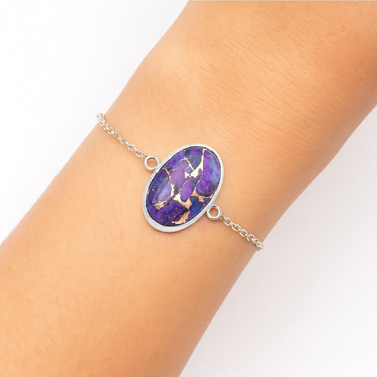 Copper Purple Turquoise - Arizona Bracelet B-1023 SDB2994