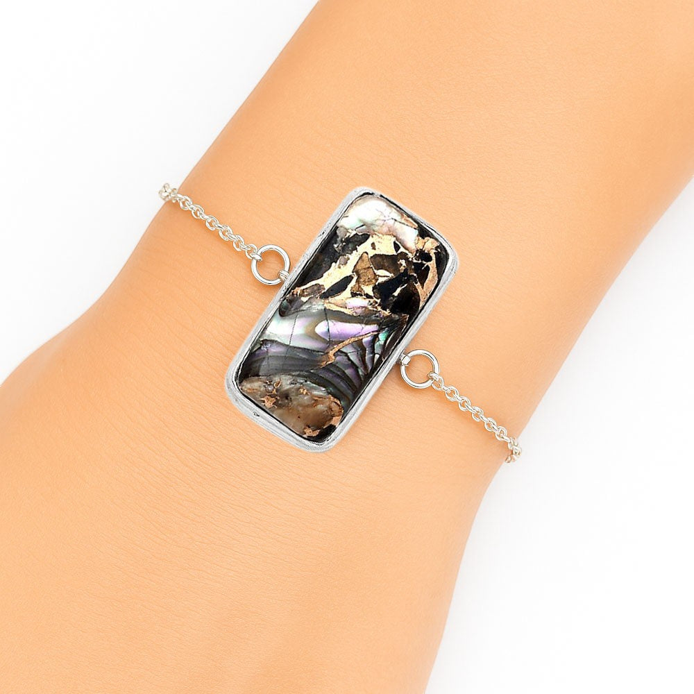 Natural Copper Abalone Shell Bracelet B-1023 SDB3000