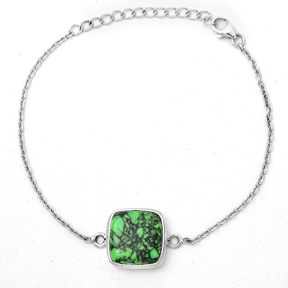 Natural Green Matrix Turquoise Bracelet B-1023 SDB3027