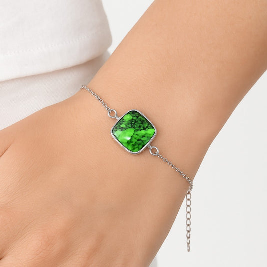 Natural Green Matrix Turquoise Bracelet B-1023 SDB3027