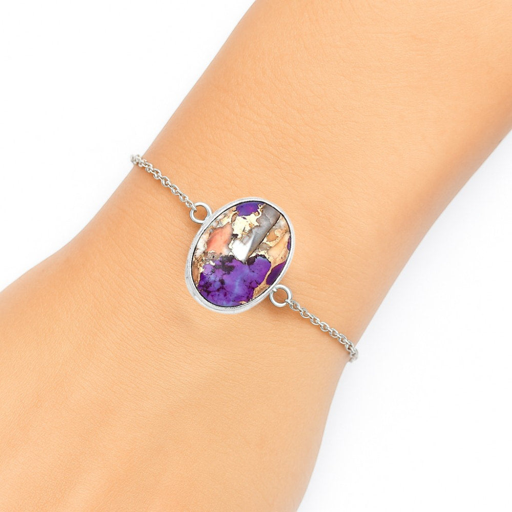 Spiny Oyster Turquoise - Arizona Bracelet B-1023 SDB3045