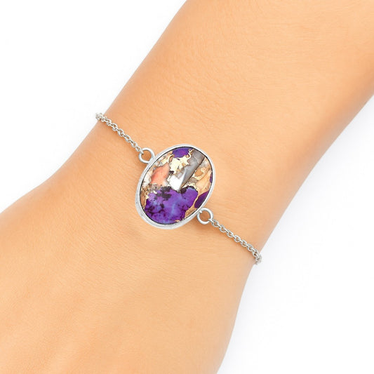 Spiny Oyster Turquoise - Arizona Bracelet B-1023 SDB3045