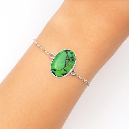 Natural Green Matrix Turquoise Bracelet B-1023 SDB3061