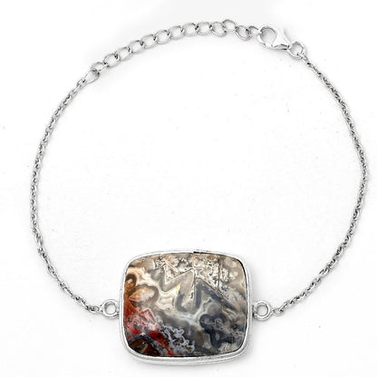 Natural Laguna Lace Agate - Mexican Bracelet B-1023 SDB3069