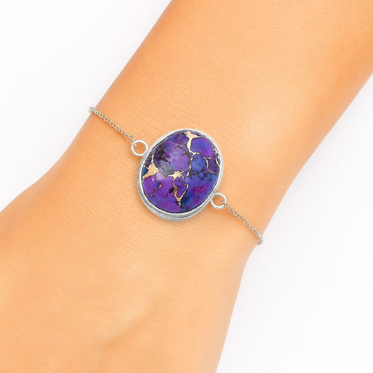 Copper Purple Turquoise - Arizona Bracelet B-1023 SDB3073