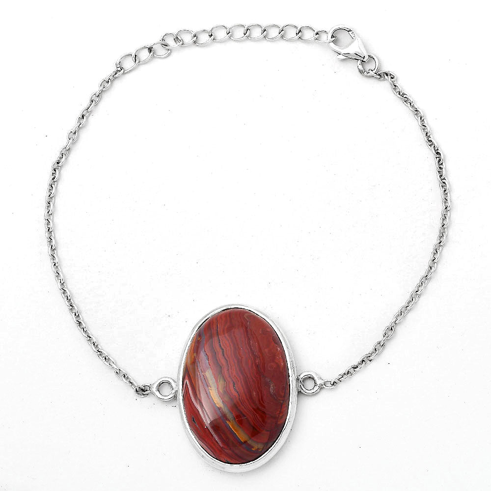 Natural Laguna Lace Agate - Mexican Bracelet B-1023 SDB3075