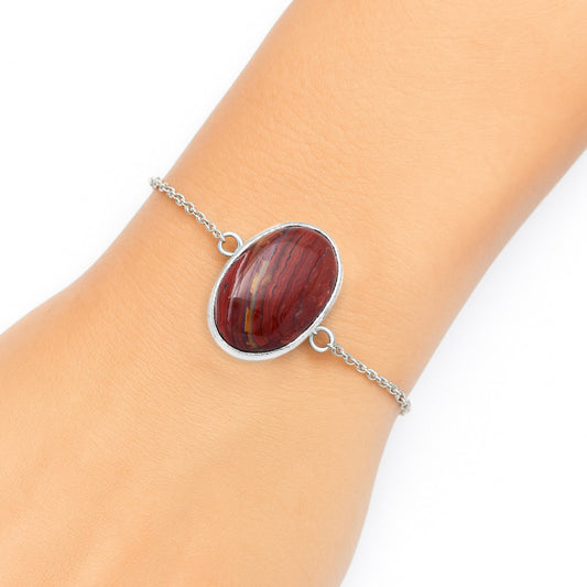 Natural Laguna Lace Agate - Mexican Bracelet B-1023 SDB3075