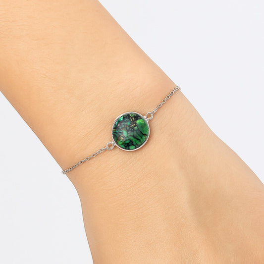 Natural Green Matrix Turquoise Bracelet B-1023 SDB3085