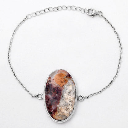 Natural Laguna Lace Agate - Mexican Bracelet B-1023 SDB3087