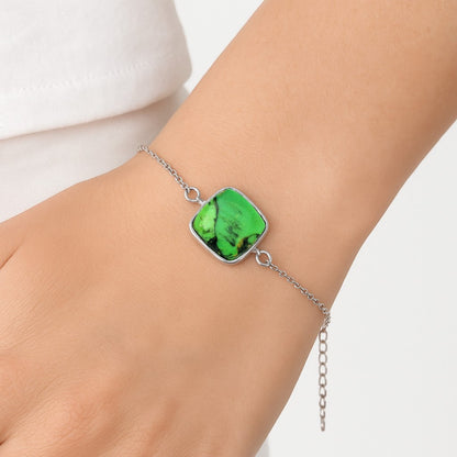 Natural Green Matrix Turquoise Bracelet B-1023 SDB3092
