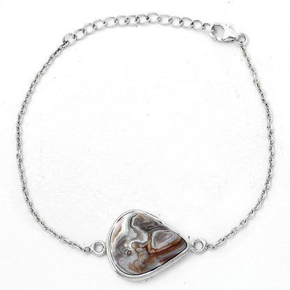 Natural Laguna Lace Agate - Mexican Bracelet B-1023 SDB3102