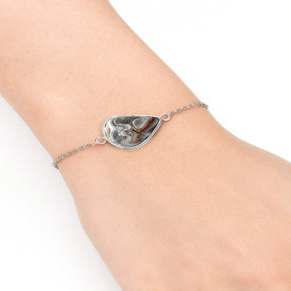 Natural Laguna Lace Agate - Mexican Bracelet B-1023 SDB3102