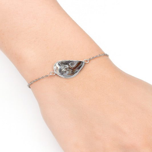 Natural Laguna Lace Agate - Mexican Bracelet B-1023 SDB3102