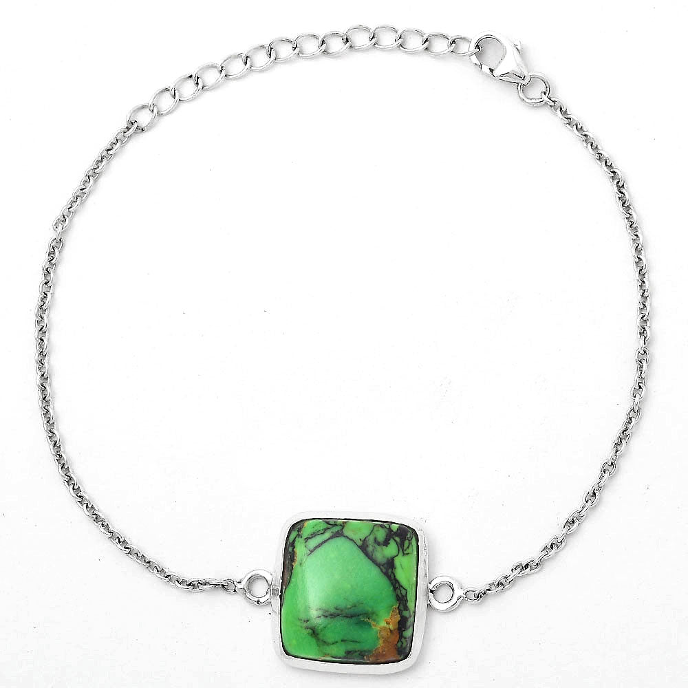 Natural Green Matrix Turquoise Bracelet B-1023 SDB3118