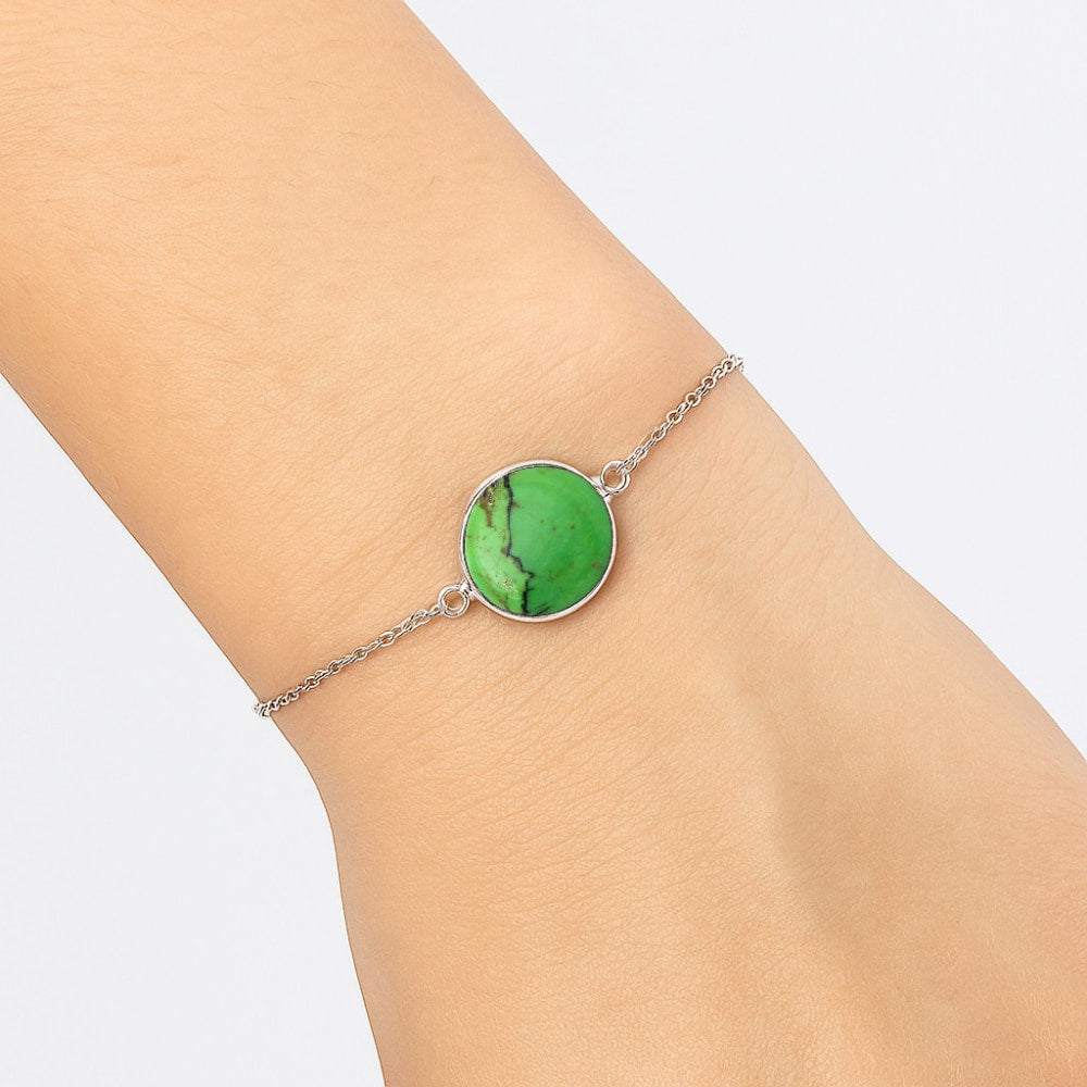 Natural Green Matrix Turquoise Bracelet B-1023 SDB3125