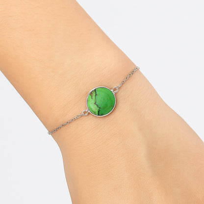 Natural Green Matrix Turquoise Bracelet B-1023 SDB3125