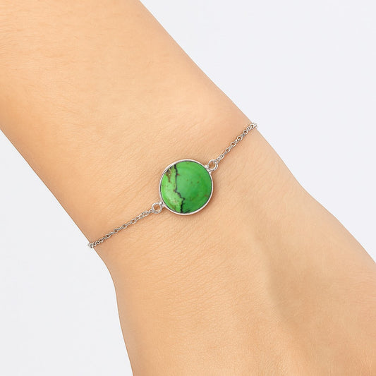 Natural Green Matrix Turquoise Bracelet B-1023 SDB3125