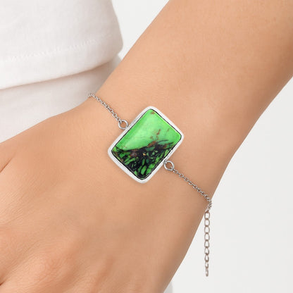Natural Green Matrix Turquoise Bracelet B-1023 SDB3149