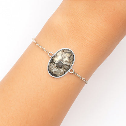 Natural Laguna Lace Agate - Mexican Bracelet B-1023 SDB3197